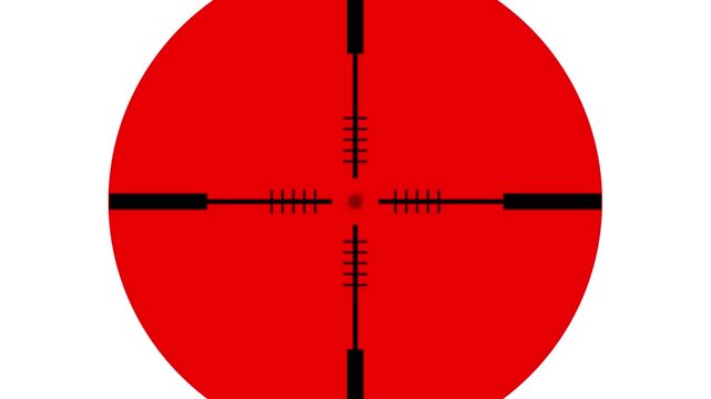 Red Rifle Scope Crosshair Target Circle aiming reticle gun sight