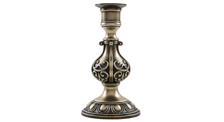 Fototapeta premium Antique Bronze Candlestick with Ornate Design