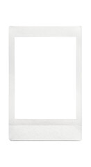 Blank Polaroid photo frame, white, for mockup or overlay effect, Isolated on transparent...