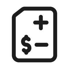 Obraz premium Medical Bill Professional Modern Line Icon. Minimal and unique healthcare symbol representing invoice payment treatment charges insurance and patient billing