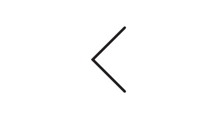 Less than symbol on white background in minimalist design with simple black lines for mathematical or coding