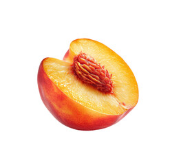 Close-up of a peach half, vibrant colors (3)