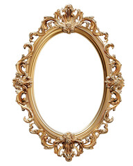 Ornate gold oval mirror frame (3)