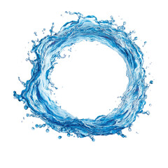 Circular water splash,  blue,  dynamic,  abstract