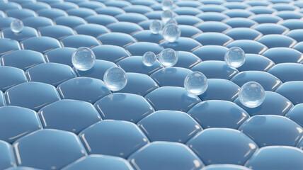 Fototapeta premium abstract background with blue spheres
