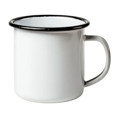 White enamel mug with black rim (1)