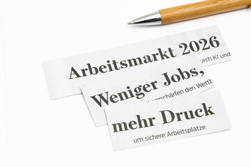 Fototapeta premium Arbeitsmarkt unter Druck