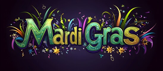 Happy Mardi Gras. Holiday concept. Template for background, banner, card, poster with text inscription
