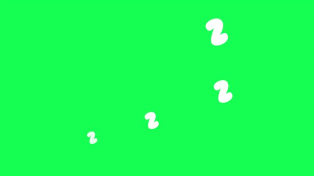 Sleeping zzz animation sleep concept, Animated ZZZ Sleep Icon, Green Screen Chroma Key Animation, Concept of sleeping, insomnia, deep sleep, awakening