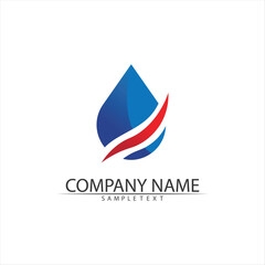 Water drop Logo Template vector