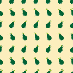 avocado hand draw vegetable seamless pattern design Vector