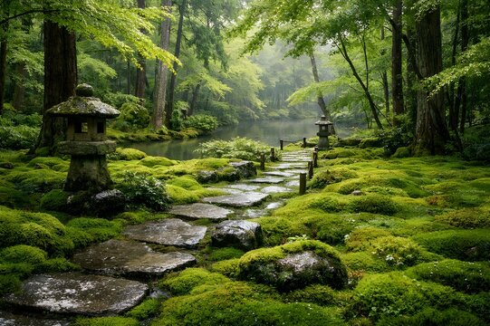  Rain-Fresh Moss Garden of Saiho-ji Kokedera Temple, Kyoto
