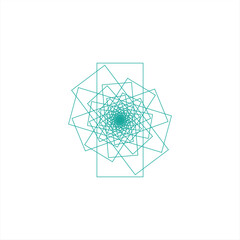 green snowflake isolated on white