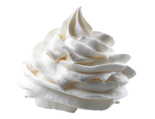Whipped cream swirl, a mound of fluffy, white, whipped cream