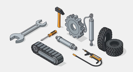 Obraz premium Car Repair Tools and Equipment.