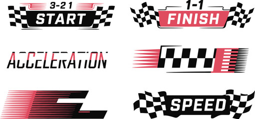 Obraz premium dynamic motorsport racing graphics and automotive livery vector design pack