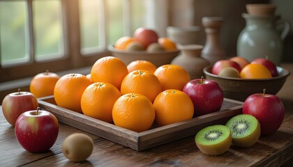 Dieta invernale con Vitamina C:  arance, kiwi e mele per uno stile di vita sano