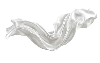 Flowing white fabric, smooth folds