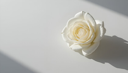 white rose on a white background