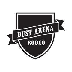 Fototapeta premium Rodeo Badge Label Logo Design with Ribbon - Vector Illustration
