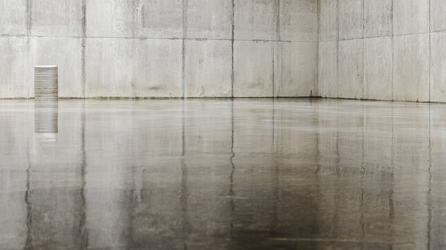 drydock. Vast empty concrete drydock with reflections on the ground. safety posters, maintenance manuals, designed for precision metalworking and fabrication facilities, improves efficiency.