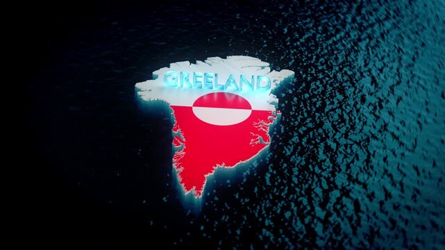 Greeland map animation, 3D Art, background