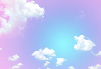 Beautiful sky and clouds in pastel tones.