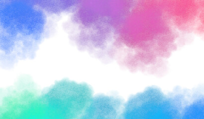 Fototapeta premium Abstract watercolor smoke and clouds fluffy colorful on transparent background. Colorful smog and fogg effect with clouds explosion or smoke explosion png.
