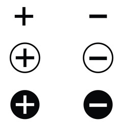 Obraz premium Plus and Minus Symbols: Icons Representing Addition, Subtraction, and Opposites