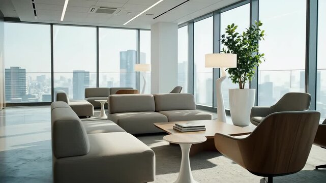 rounded furniture content marketer workcation minimalist design workrooms front end developer mid century modern digital nomad real estate investing midcentury quiet luxury space service react immers