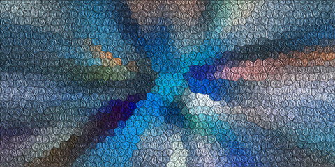 close up of blue fabric