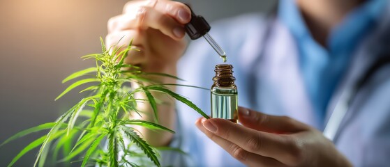 Extracting essential oil from a cannabis plant.