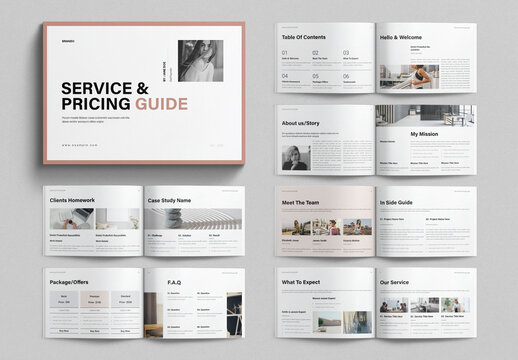 Services and Pricing Guide Template Landscape