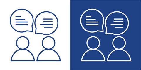 Communication Blue And White Icon Style Collection