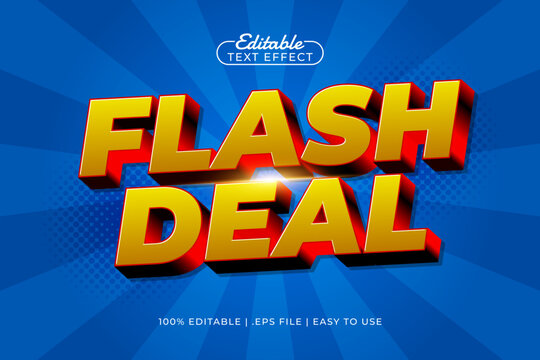Flash Deal Editable Text Effect - Bold Promo Typography for Discount and Marketing Design