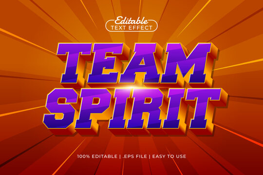 Team Spirit Editable Text Effect - Dynamic Typography for Sport, Community, and Unity Design