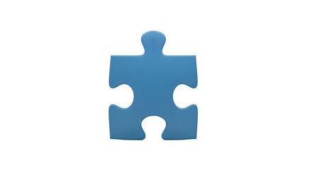 A Single Blue Puzzle Piece on Black Background for Problem Solving and Connection Concepts © Shajie
