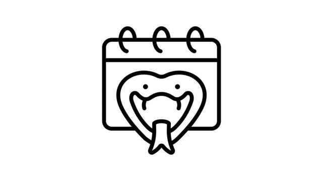 Premium animated icon of chinese new year calendar in modern style