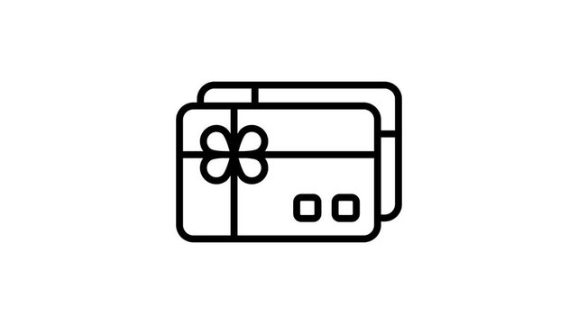 A beautiful designed gift card animated vector animated icon