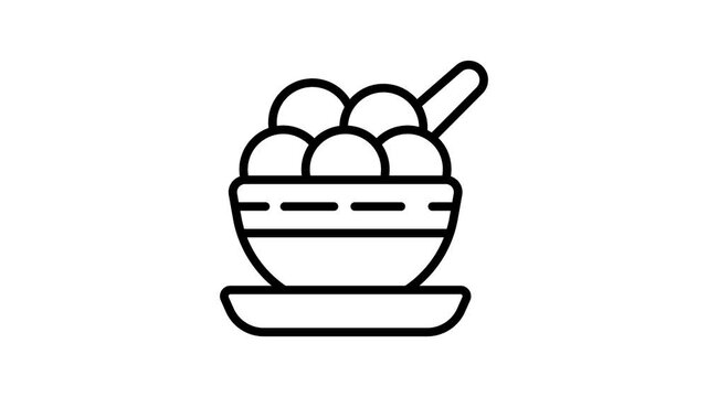 Traditional Chinese rice dumplings animated vector design, customizable animated icon
