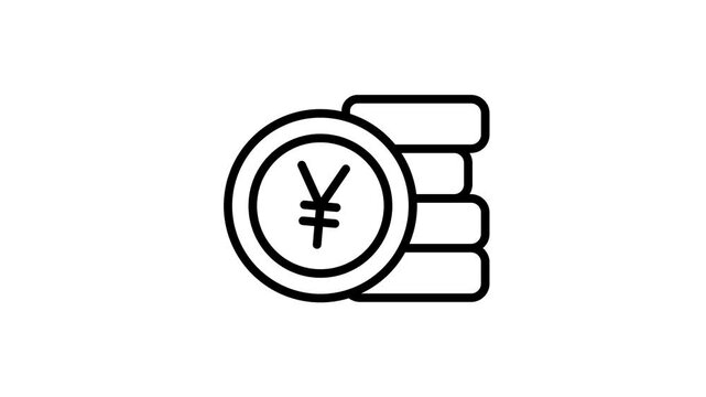 A stack of Chinese coins symbolizing wealth and prosperity.