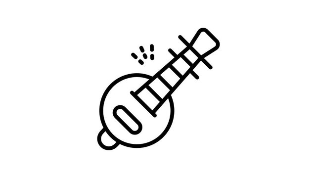 Have a look at this creatively crafted animated icon of chinese guitar, veena animated vector design