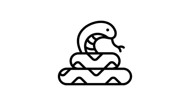 Take a look at this amazing animated icon of snake in modern style
