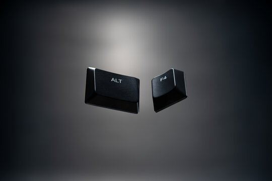 Minimal ALT and F4 Keyboard Keys on Dark Background