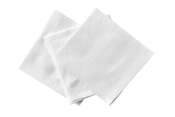 Fototapeta premium Three white square napkins layered