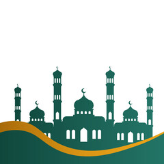Modern Islamic Mosque Footer