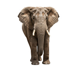 Fototapeta premium Full body African elephant isolated on black background