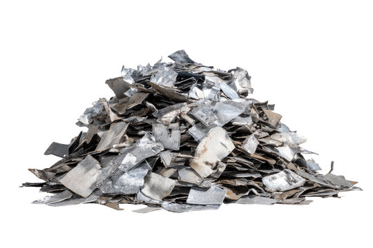 Pile of discarded metal sheets