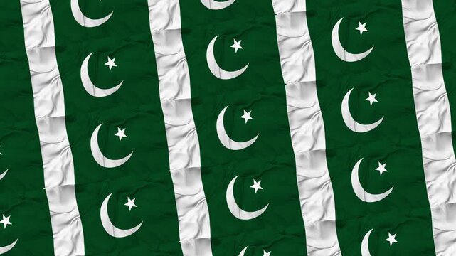 Pakistan flag background animation seamless loop. 4K