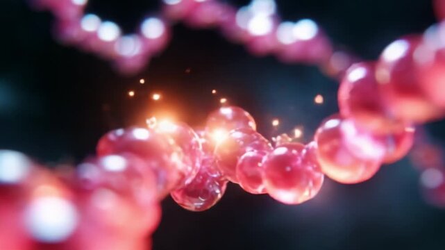 A stunning representation of molecular structures illuminated with vibrant energy, showcasing the intricate beauty and dynamic interactions of particles, capturing the essence of molecular science in